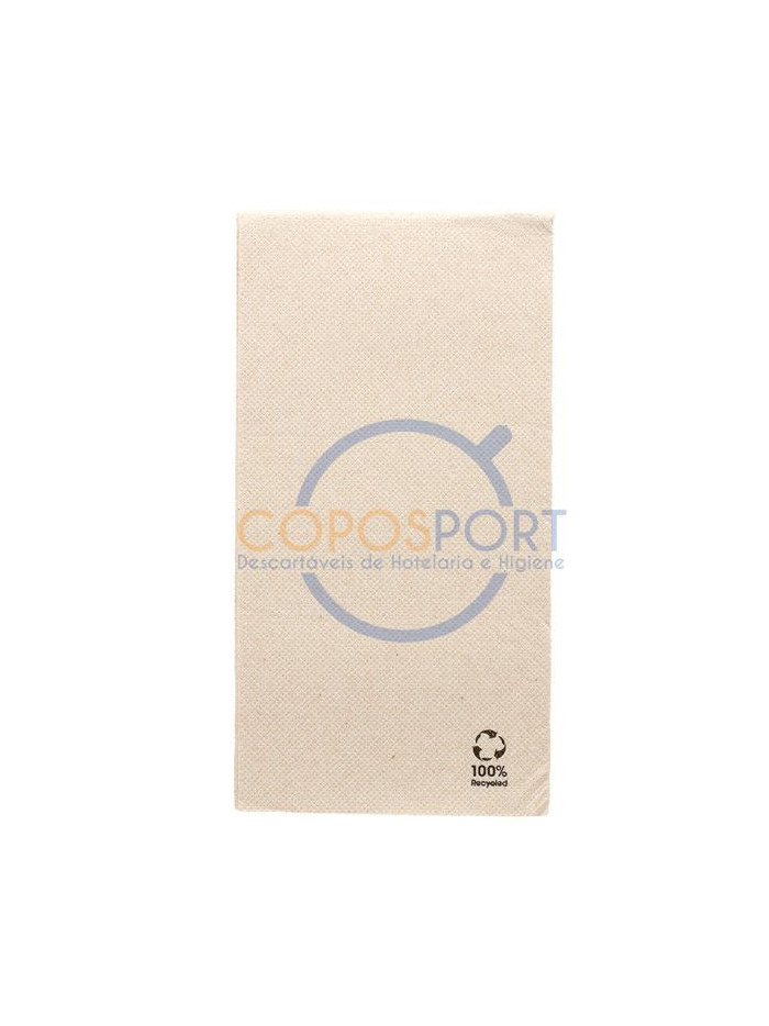 Guardanapo Ecolabel Dobrados 1/8 ¨Double point¨ 40x40cm Natural Tissue Reciclado - 50UN