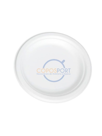 Prato Cana de Açucar Branco 22cm - 50UN