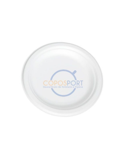 Prato  Sobremesa Cana de Açucar Branco 15cm - 50UN