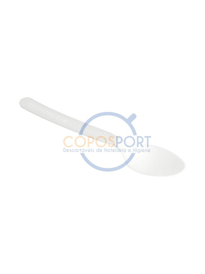 Colher Branco16cm CPLA - 50UN