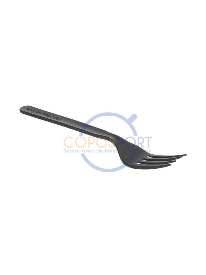 Garfo Preto 17cm CPLA - 50UN