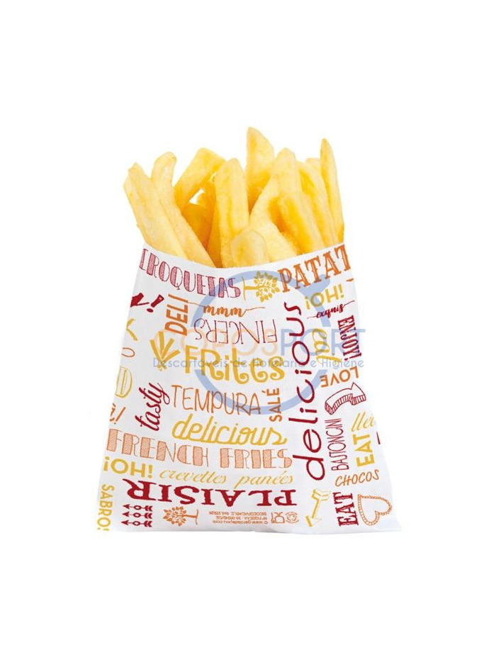 Saco para Batatas Fritas Parole 12*12cm Anti Gordura - 1000UN